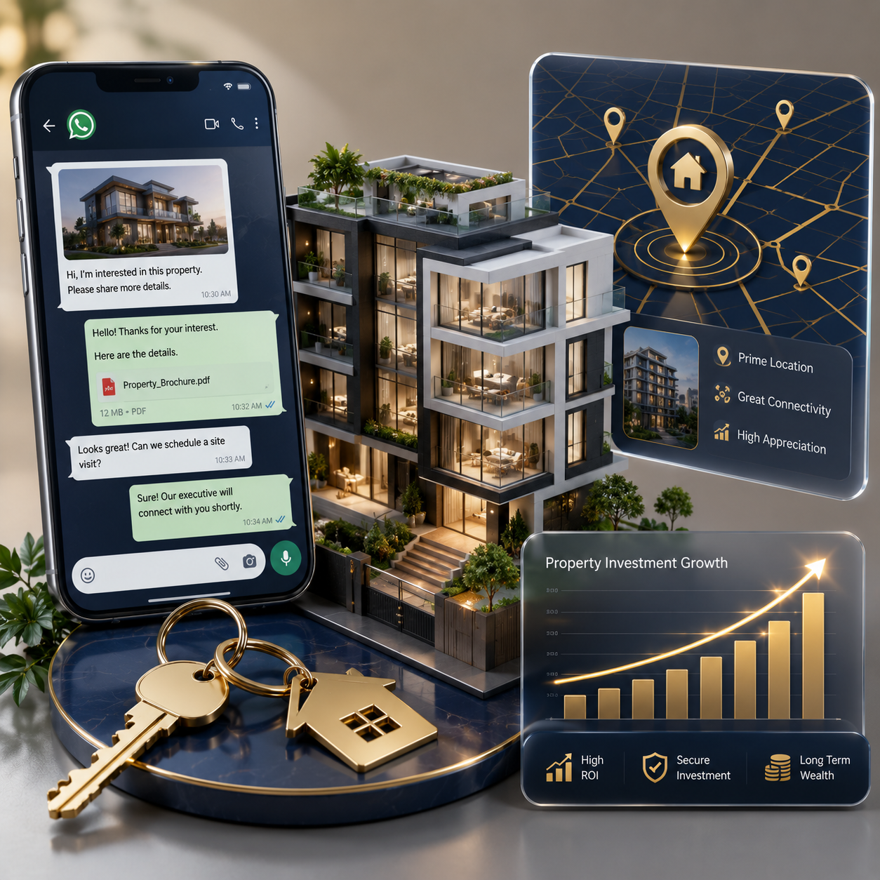 Real estate WhatsApp property journey